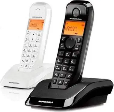 Motorola Teléfono Fijo Motorola S1202 Duo Negro Blanco Motorola Teléfono Fijo Motorola S1202 Duo Negro Blanco
