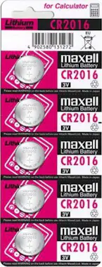 Maxell Pila De Botón De Litio Maxell Cr-2016 3 V (5 Pcs) Maxell Pila De Botón De Litio Maxell Cr-2016 3 V (5 Pcs)