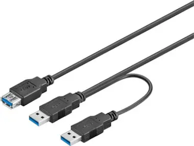 GooBay Goobay USB 3.0, 0.3 m cable USB 0,3 m USB A 2 x US GooBay Goobay USB 3.0, 0.3 m cable USB 0,3 m USB A 2 x US