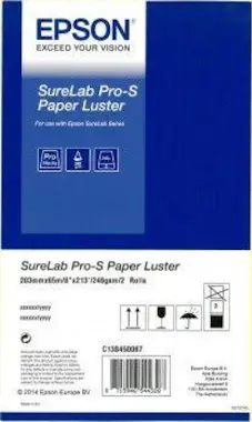 Epson Epson Surelab Pro-S Luster 8"" x 65m papel fotográ Epson Epson Surelab Pro-S Luster 8"" x 65m papel fotográ