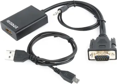 Gembird Gembird A-VGA-HDMI-01 HDMI 19 pin Negro adaptador Gembird Gembird A-VGA-HDMI-01 HDMI 19 pin Negro adaptador