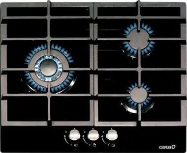 Cata CATA LCIB 6021 BK Integrado Encimera de gas Negro Cata CATA LCIB 6021 BK Integrado Encimera de gas Negro