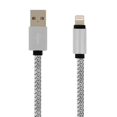 Moxie Cable USB a Lightning Plateado - Moxie Cobre trenz Moxie Cable USB a Lightning Plateado - Moxie Cobre trenz