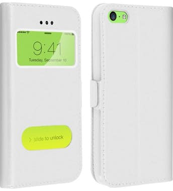Avizar Funda iPhone 5C Doble ventana carcasa de silicona Avizar Funda iPhone 5C Doble ventana carcasa de silicona