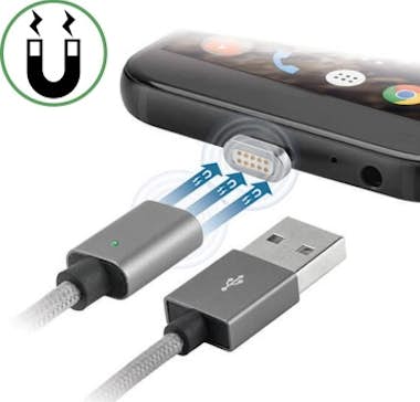 4smarts Cable USB con Conector Micro-USB y USB-C Magnético 4smarts Cable USB con Conector Micro-USB y USB-C Magnético