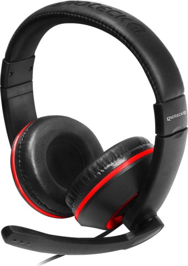 gioteck gioteck xh-100 binaural diadema negro rojo