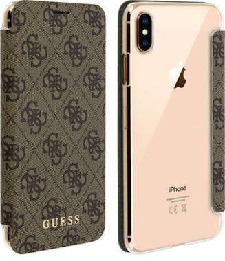 Guess Funda iPhone XS Max Monograma Cartera - Marrón Guess Funda iPhone XS Max Monograma Cartera - Marrón