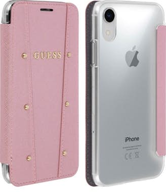 Guess Funda iPhone XR Tachonada Cartera - Rosa Guess Funda iPhone XR Tachonada Cartera - Rosa