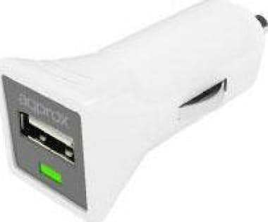 Approx Cargador Approx Para Coche A Usb 5V/1A Color Blanc Approx Cargador Approx Para Coche A Usb 5V/1A Color Blanc