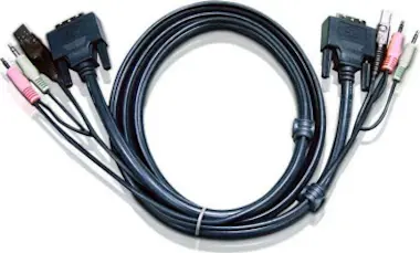 Aten Aten 6ft USB DVI-I Single Link cable para video, t Aten Aten 6ft USB DVI-I Single Link cable para video, t