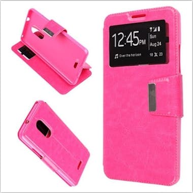MISEMIYA Funda Alcatel 3C - Color: Libro View Sporte,Fucsia MISEMIYA Funda Alcatel 3C - Color: Libro View Sporte,Fucsia