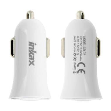 Inkax Cargador para coche Universal 1A USB - Blanco Inkax Cargador para coche Universal 1A USB - Blanco