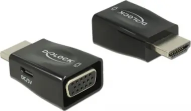 Delock DeLOCK 65902 adaptador de cable HDMI A VGA Negro Delock DeLOCK 65902 adaptador de cable HDMI A VGA Negro