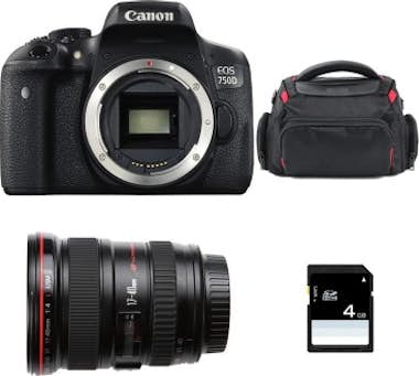 Canon Canon EOS 750D + EF 17-40 mm f/4 L USM + Bolsa + S Canon Canon EOS 750D + EF 17-40 mm f/4 L USM + Bolsa + S