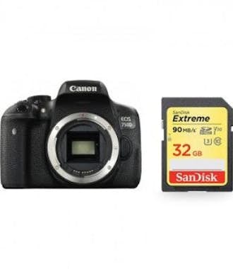 Canon CANON EOS 750D Cuerpo + tarjeta SD de 32GB Canon CANON EOS 750D Cuerpo + tarjeta SD de 32GB
