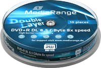 MEDIARANGE MediaRange MR466 DVD en blanco 8,5 GB DVD+R DL 10