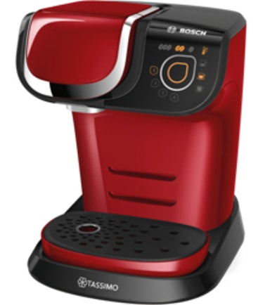 bosch tas6003 cafetera electrica independiente maquina de cafe en capsulas rojo 13 l