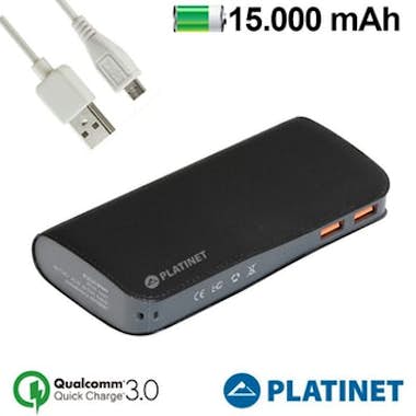 Platinet Bateria Externa Universal Power Bank 15.000 mAh Qu Platinet Bateria Externa Universal Power Bank 15.000 mAh Qu
