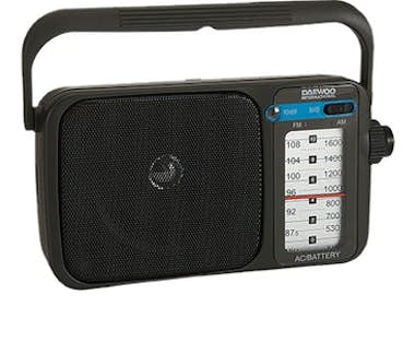 Daewoo Daewoo DRP-123 radio Portátil Analógica Negro Daewoo Daewoo DRP-123 radio Portátil Analógica Negro