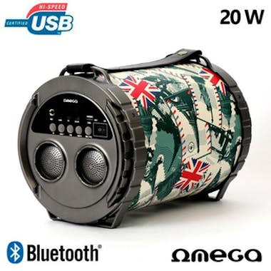 Omega Altavoz Musica Universal Bluetooth Bazooka (20W) Omega Altavoz Musica Universal Bluetooth Bazooka (20W)