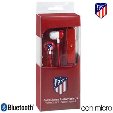Atlético de Madrid Auriculares Stereo Bluetooth Deportivos Universal Atlético de Madrid Auriculares Stereo Bluetooth Deportivos Universal