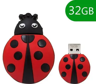 Cool Pen Drive USB x32 GB Silicona Mariquita Cool Pen Drive USB x32 GB Silicona Mariquita