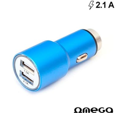 Omega Cargador Coche Universal Doble Entrada Usb Metalic Omega Cargador Coche Universal Doble Entrada Usb Metalic