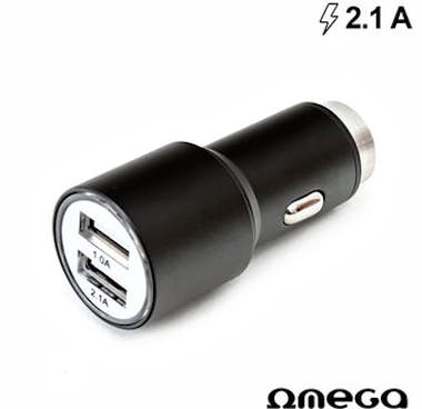 Omega Cargador Coche Universal Doble Entrada Usb Metalic Omega Cargador Coche Universal Doble Entrada Usb Metalic