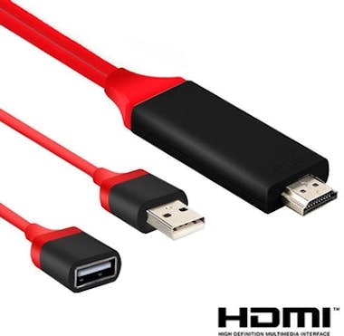 Cool Cable HDMI Adaptador Compatible USB 2.0 iPhone y T Cool Cable HDMI Adaptador Compatible USB 2.0 iPhone y T