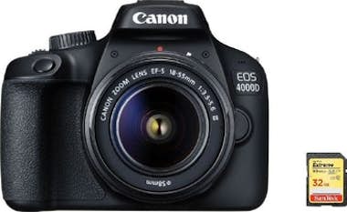 Canon EOS 4000D + EF-S 18-55mm f/3.5-5.6 III + Tarjeta S Canon EOS 4000D + EF-S 18-55mm f/3.5-5.6 III + Tarjeta S
