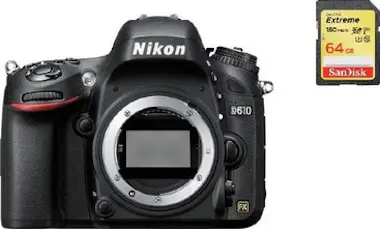 Nikon NIKON D610 Cuerpo + tarjeta SD de 64GB Nikon NIKON D610 Cuerpo + tarjeta SD de 64GB