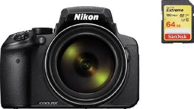 Nikon NIKON P900 Cuerpo Negro + 64GB tarjeta SD Nikon NIKON P900 Cuerpo Negro + 64GB tarjeta SD