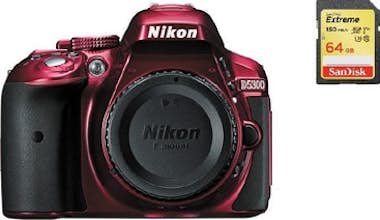 Nikon NIKON D5300 Cuerpo Rojo + 64GB tarjeta SD Nikon NIKON D5300 Cuerpo Rojo + 64GB tarjeta SD
