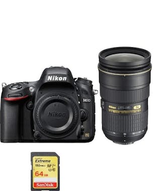 Nikon NIKON D610 + AF-S 24-70MM F2.8G ED + Tarjeta SD de Nikon NIKON D610 + AF-S 24-70MM F2.8G ED + Tarjeta SD de