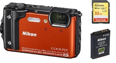 Nikon NIKON W300 Naranja + Tarjeta SD de 32 GB + Bateria Nikon NIKON W300 Naranja + Tarjeta SD de 32 GB + Bateria