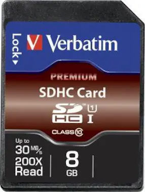 Verbatim Verbatim Premium 8GB SDHC Clase 10 memoria flash Verbatim Verbatim Premium 8GB SDHC Clase 10 memoria flash