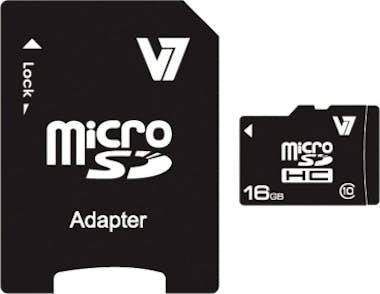 V7 V7 Micro SDHC 16 GB Clase 10 + adaptador SD V7 V7 Micro SDHC 16 GB Clase 10 + adaptador SD