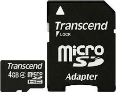 Transcend Transcend 4 GB microSDHC 4GB MicroSDHC Clase 4 mem Transcend Transcend 4 GB microSDHC 4GB MicroSDHC Clase 4 mem