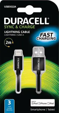 Duracell Duracell 2m USB - Lightning 2m USB A Lightning Neg Duracell Duracell 2m USB - Lightning 2m USB A Lightning Neg