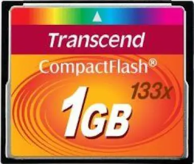 Transcend Transcend 1 GB CF 133x 1GB CompactFlash MLC memori Transcend Transcend 1 GB CF 133x 1GB CompactFlash MLC memori