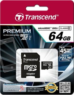 Transcend Transcend 64GB MicroSDXC Class 10 64GB MicroSDXC M Transcend Transcend 64GB MicroSDXC Class 10 64GB MicroSDXC M