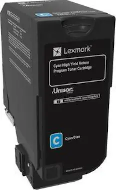 Lexmark Lexmark 74C2HC0 12000páginas Cian cartucho de tóne Lexmark Lexmark 74C2HC0 12000páginas Cian cartucho de tóne