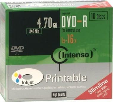 Intenso Intenso DVD-R 4.7GB, Printable, 16x 4.7GB DVD-R 10 Intenso Intenso DVD-R 4.7GB, Printable, 16x 4.7GB DVD-R 10