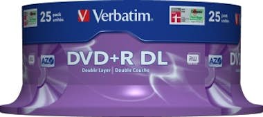 Verbatim Verbatim DVD+R Double Layer 8x Matt Silver 25pk Sp Verbatim Verbatim DVD+R Double Layer 8x Matt Silver 25pk Sp