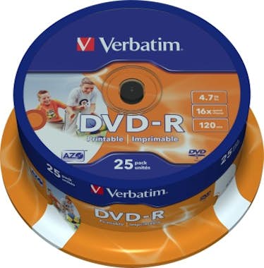 Verbatim Verbatim DVD-R Wide Inkjet Printable ID Brand 4.7G Verbatim Verbatim DVD-R Wide Inkjet Printable ID Brand 4.7G