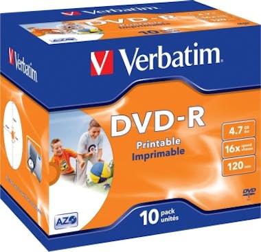 Verbatim Verbatim DVD-R Wide Inkjet Printable ID Brand 4.7G Verbatim Verbatim DVD-R Wide Inkjet Printable ID Brand 4.7G