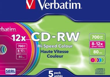 Verbatim Verbatim CD-RW Colour 12x CD-RW 700MB 5pieza(s) Verbatim Verbatim CD-RW Colour 12x CD-RW 700MB 5pieza(s)