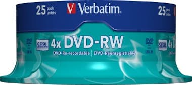 Verbatim Verbatim DVD-RW Matt Silver 4.7GB DVD-RW 25pieza(s Verbatim Verbatim DVD-RW Matt Silver 4.7GB DVD-RW 25pieza(s