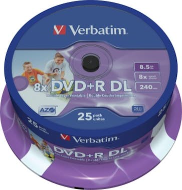 Verbatim Verbatim DVD+R Double Layer Inkjet Printable 8x 8. Verbatim Verbatim DVD+R Double Layer Inkjet Printable 8x 8.