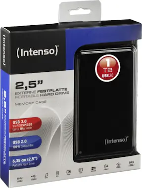 Intenso Intenso Memory Case 2.5"" USB 3.0, 1TB 1024GB Negr Intenso Intenso Memory Case 2.5"" USB 3.0, 1TB 1024GB Negr